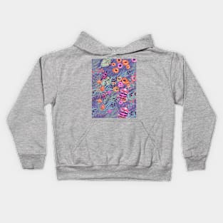 bugs and flowers Kids Hoodie